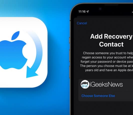 Set Up Apple ID Recovery Contact