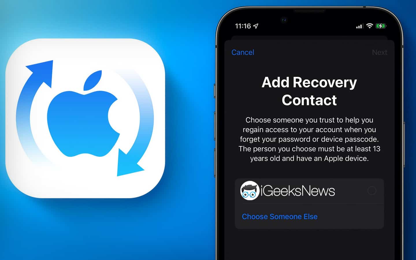 Set Up Apple ID Recovery Contact